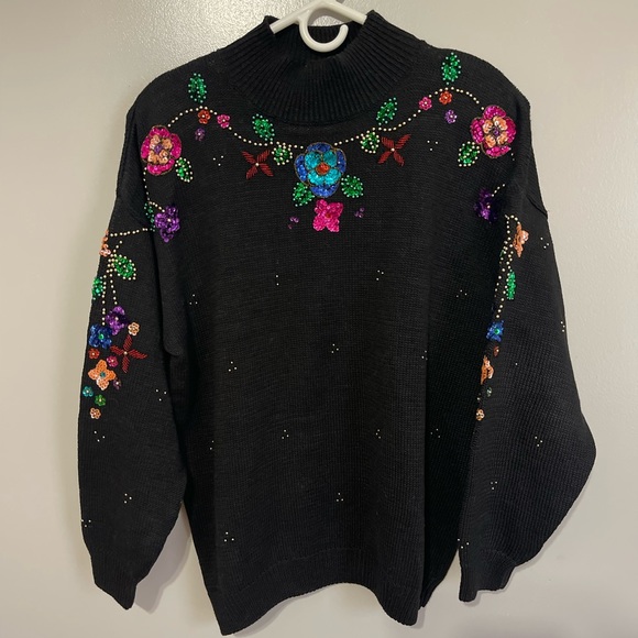 Maggie Lawrence Sweaters - Vintage Maggie Lawrence Holiday Embellished Sweater